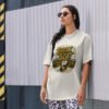 Camiseta oversize con efecto desgastado